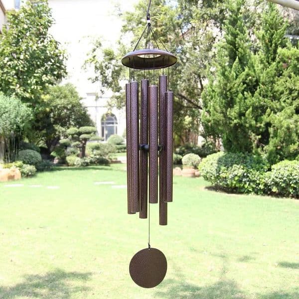 Large commemorative wind chime with 6 heavyduty tubes large deep tone outdoor 250506BJ