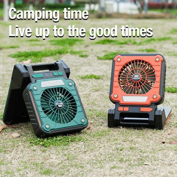 Outdoor camping fan portable USB tent lighting LED multifunctional camping solar electric fan T260520