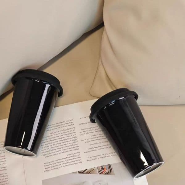 2026 Double-Layered Insulated Ceramic Handy Cup, Mug, Household Coffee Cup Free Shipping