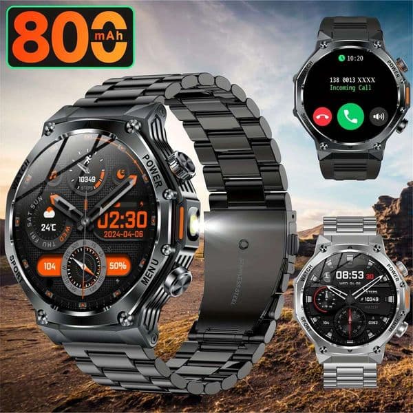 Red Outdoor Sports AK82 Smartwatch 1.85" HD Touchscreen 800mAh Long Battery Life Fiess Tracker Calorie Distance Smart Watch