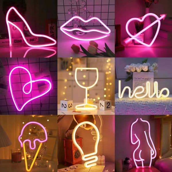 1 piece romantic neon light battery/USB power supply girls room wedding decoration birthday Valentines Day Mothers Day gift Z250506