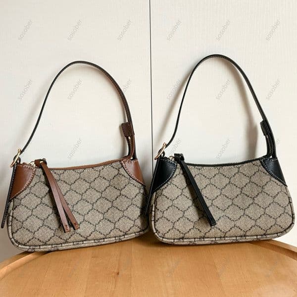 Womens Tote Bags Designer Mini Underarm Hobo Bags Letter Print Single Shoulder Bag Handbags For Woman DHD2505062-15
