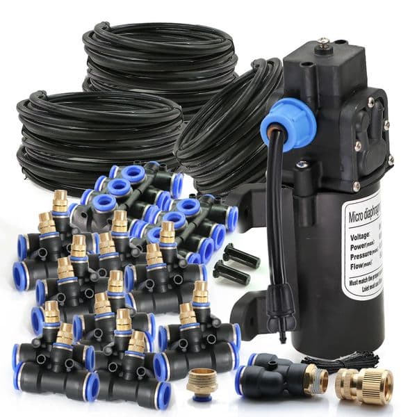 Outdoor garden adjustable brass nozzle atomizer kit 58mm hose bubble humidifier cooling system lawn spray 250506BJ