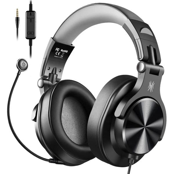 Oneodio A71D Computer Gaming Headset with Detachable Microphone Wired Over Ear Call Center Headphones for PC Skype Office Gamer