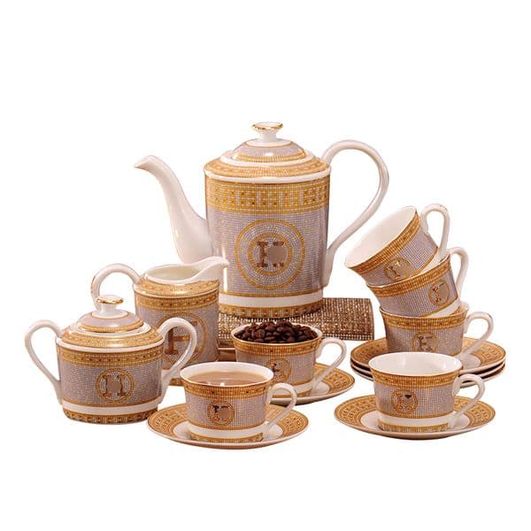 European Ceramic Coffee Bone Porcelain Cup Set British Afternoon Tea Creative Wedding Gift 123
