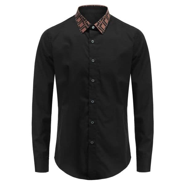 2025 Luxury Designer Men's Fashion Men's Shirt Long Sleeve Business Casual Brand Men's Polo Shirt Spring Slim Shirt M-3XL