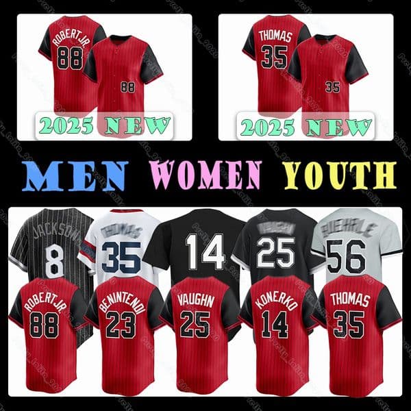 88 Luis Robert Jr. 35 Frank Thomas 23 Andrew Benintendi 50 Lenyn Sosa 26 Korey Lee Chicagoss Baseball Jersey White Sox Mark Buehrle Miguel Vargas Brooks Baldwin Vaughn