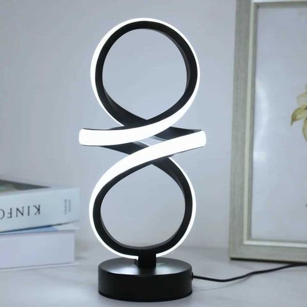 Creative spiral LED table lamp adjustable in 3 colors USB power supply suitable for home bedrooms offices and study rooms Z250508