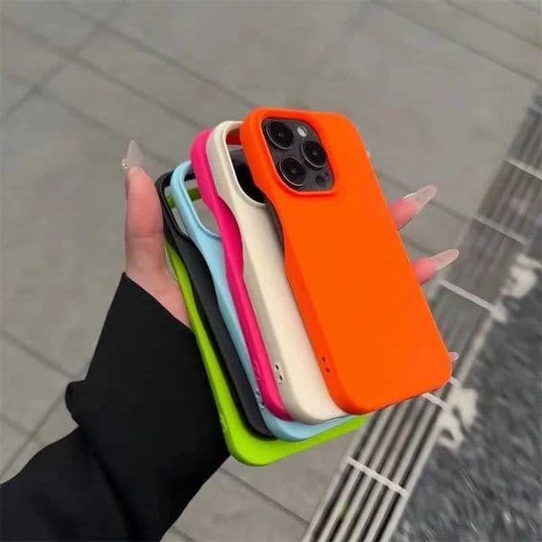 Ultra Thin Silicone Matte TPU Case for iPhone 16 15 14 13 12 11 Pro Max Luxury Fluorescent Color Shockproof Bright Neon Cover T250508