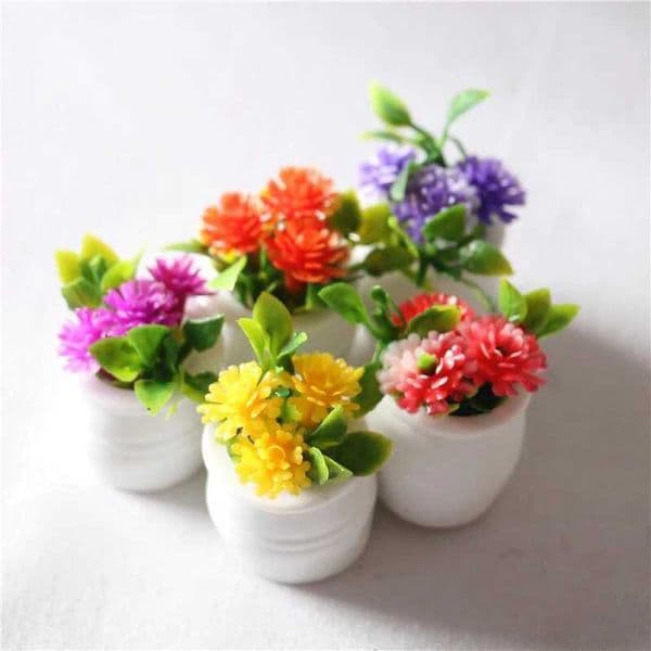 2025 3pcs 1 12 Dollhouse Miniature Green Plant In Pot Simulation Potted Plants Dollhouse Decor X2505081