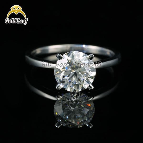 GIA IGI Certified Engagement Ring 2.07 ct E CVD VS1 18K White Gold Round Brilliant Cut Lab Grown Diamond Ring