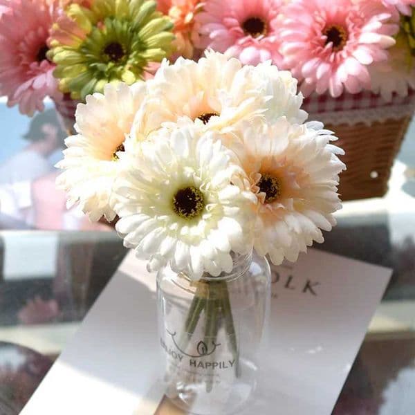 1pc/3pc/6pc Artificial Silk Gerbera Flowers Wedding Home verandahs Table Decor Fake Daisy Chrysanthemum Party Home Decoration X250508