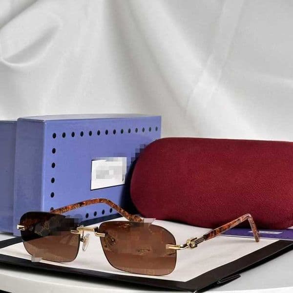 Designer sunglasses for men and women 10A mirror quality Frameless Pilot Sun glasses Star Celebrity Same Sunglasse g1221