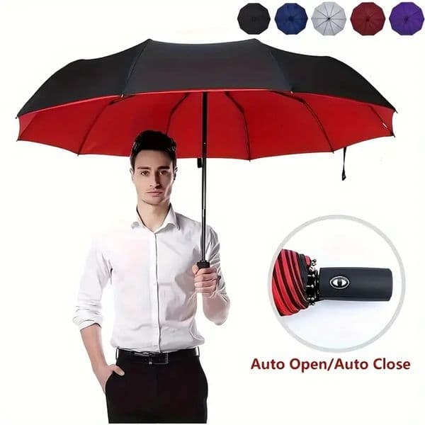 A Double-Layer Umbrella with 10-Bone Bone Business Umbrella Anti-Scratch and Waterproof Umbrella Multiple Colors Available Available for Men and Women 250509