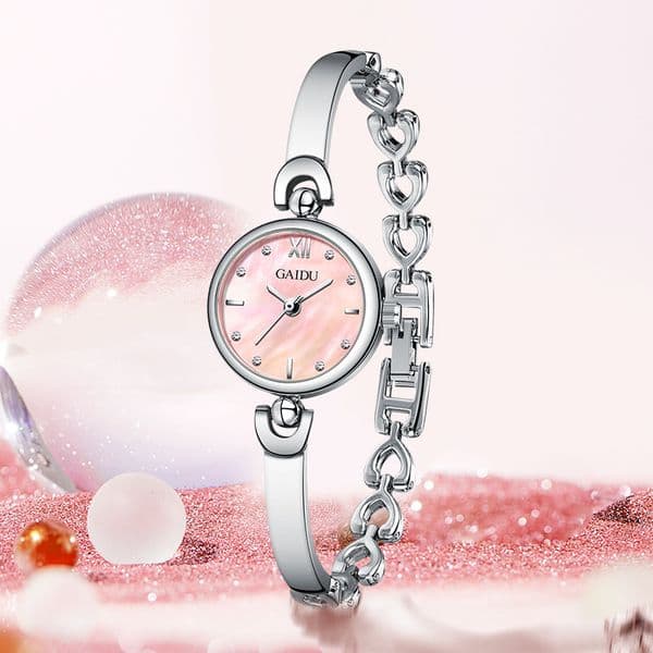 Fashion Ladies Watch Simple Small Watch Versatile TLXT Bracelet Silver Watch Trendy Quartz Watch for Women
