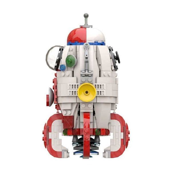 MOC Anime Pikmin Captain Olimar S.S. Dolphin Delivery Ship Building Block Kit Space Rocket Freight Aircraft Brick Model Kid Gift X250509