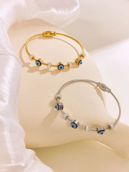 Fashion Retro Bracelet Bohemian Gold Plated Stainless Steel Womens Charm 250421