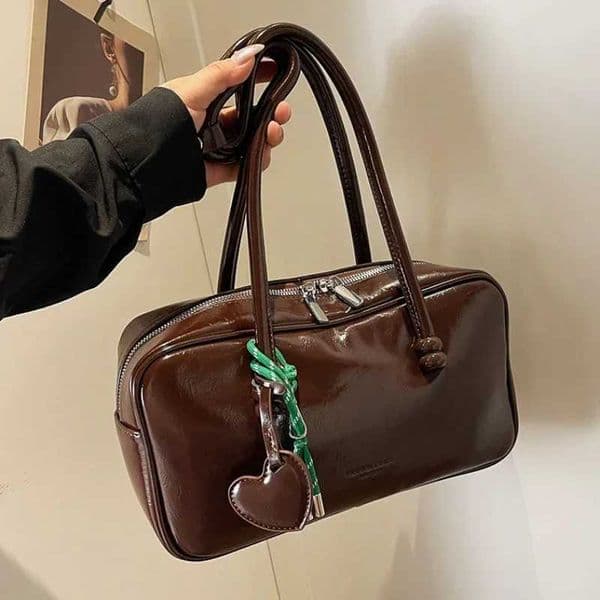 Vintage Women Business Shoulder Bags Simple Ladies Commute Tote Bag Pu Leather Female Underarm Bag Large Capacity Handbags BagXJ250508