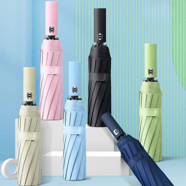 Umbrella Fully Automatic Mens Business Double-use Folding Sun Protection Sunshade Advertising Umbrella Parasol Umbrella 250509