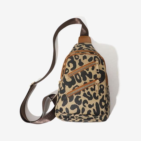 Luxury Top Quality Brand High Quality New Style Free Delivery Designer Bag 2025 New Designer Bag Autumn Fashion Leopard Print Chest Women's Crossbody Bag, Contr