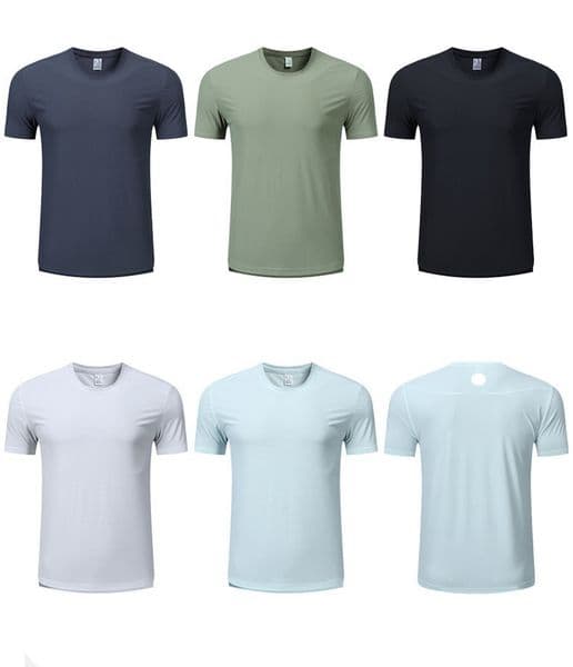 Men Yoga Outfit Gym T shirt Exercise Fitness Wear Quick-drying shorts Sportwear Trainning Basketball Running Shirts Outdoor Tops Short Sleeve Elastic Breathable