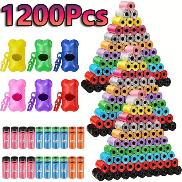 1200pcs Random Color Cartoon Claw Pattern Dog Urine Bag Pet Urine Bag Leak proof Dog Garbage Bag Used for Pet Supplies 250427BJ