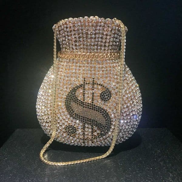 Fashion wallet brocade bagCrystal Bags Purse Purple Designer Women Party Clutches Mini Clutch Bags Drop Wedding Bridal Handbags Z250510