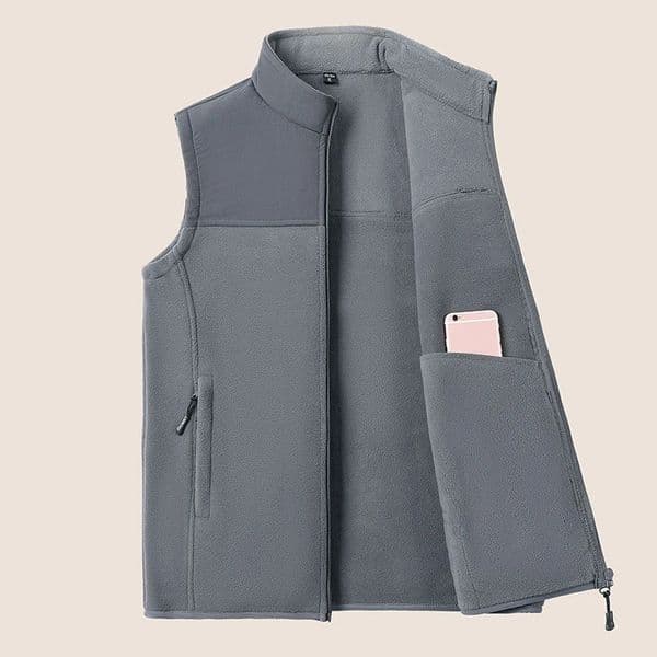 Mens Vests Casual Winter Fleece Warm Waistcoats Fashion Thermal Sleeveless Jackets Windbreaker Clothing 250506