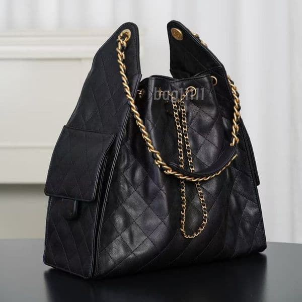 12a leather hobo with adjustable mirror quality designer bags 25 medium handbag caviar quilted handbags beige black shoulder bag on chain