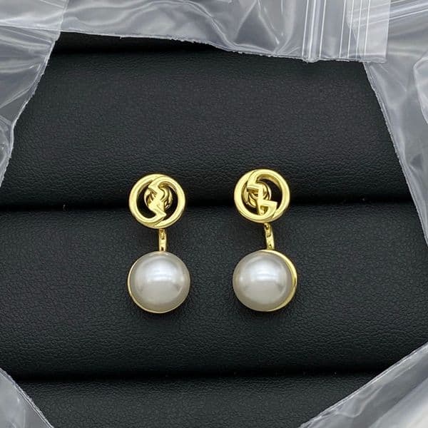 Sophisticated Earrings Gold Tone Designer Letter with Crystal Love Women's Classic Jewelry for Business and Social Gatherings Timeless Design Earrings