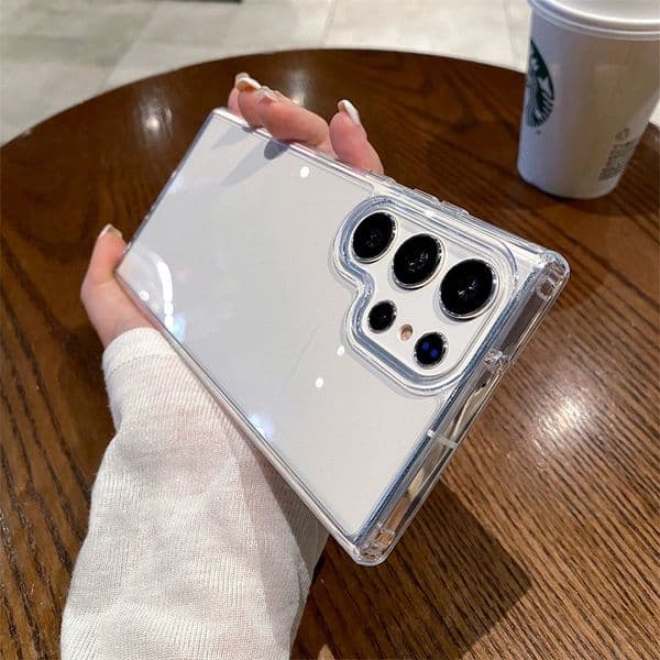Luxury Clear Acrylic Mobile Phone Case For Galaxy S25 Edge S24 S23 S22 Ultra Plus Cellphone Cases Slim Protective Back Cover Cases Z260522