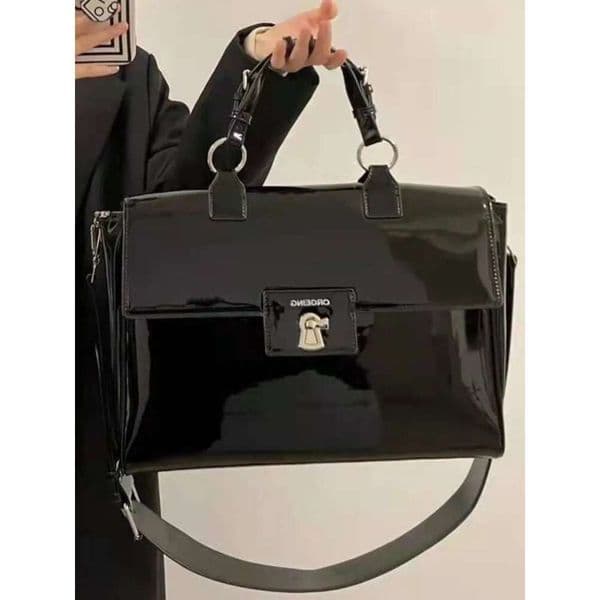 Ins Leather Black Case Waterproof Notebook Sleeve 15.6 16 16.1 Inch For Book M1 Air Briefcase Laptop Bag Cover Handbag