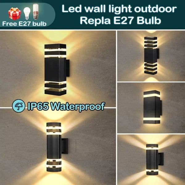 CHUANGYANG Replace E27 Bulb Led Wall Light Outdoor IP65 Waterproof Porch Light Indoor Wall Lamp Decoration For Hallway Bedroom Z250512