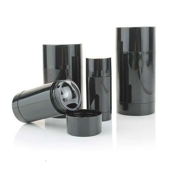 10Pcs 15Ml 30Ml 50Ml 75Ml Empty Black Bottle Twist Up Tube Round Bottom Filling Stick Deodorant Container Travel
