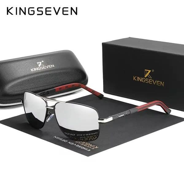 KINGSEVEN Aluminum Sunglasses MenWomens Polarized UV400 Fashion Sunscreen Glasses Classical Driving Rectangle Business Eyewear 250512