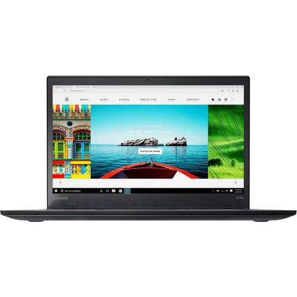 Lenovo ThinkPad T470s Laptop with Intel Core i7-6600U, 8GB DDR4 RAM, 256GB SSD, Windows 10 Pro - 14" FHD - Black -(USED 90% New)