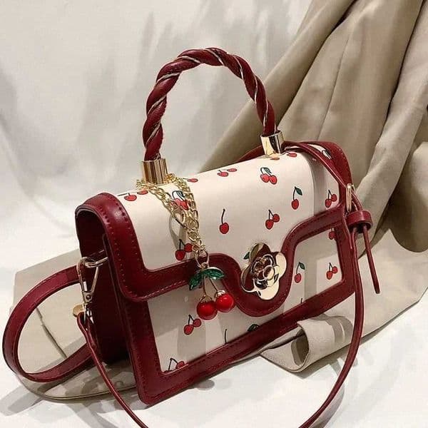 designer bag sweet CherryChain package Crossbody Bags for Woman senior Luxury Brand Flip flower buckle Female HandBag young girl shoulder bag v6AK#