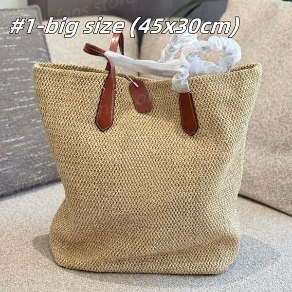 (go off picture not the description) Designer Woven Tote Bags Women's Beach Shopping Bags with Big Capacity Festival Gifts 31306