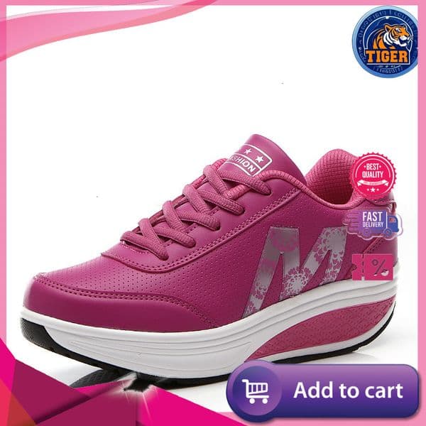 Ddmytiger Autumn And Winter Rocking Shoes Leather Surface Sponge Heel Women S Sports Outdoor Shoes