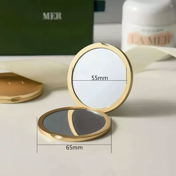 Small Metal Cosmetic Portable Folding Mini Handheld Mirror 125189