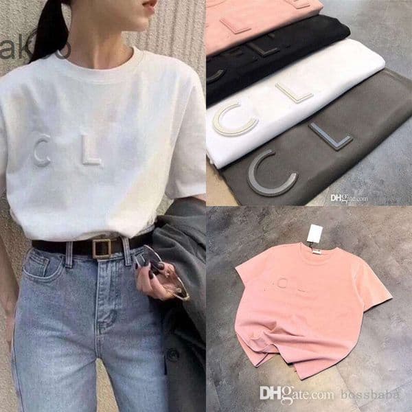 New Womens Designer T Shirt Fashion Clothes High Quality Cotton Tops For Ladies Letter Round Neck Short Sleeves Versatile Loose Sport T-shirts Tees