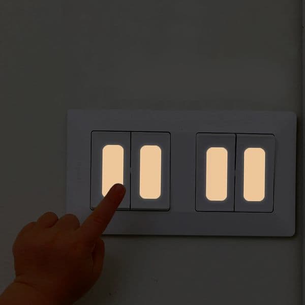 Glow in the Dark Switch Button Label Sticker DIY Luminous Indicating Strip Night Light Wall Decorative Glowing Rectangle Sticker 250509