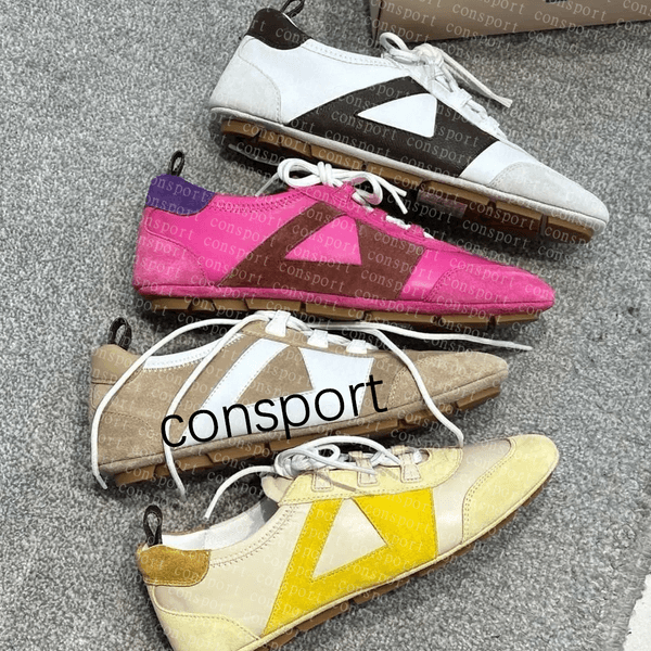 Designer shoes Sneakerina Sneakers Ballerina Women Men New German Training Lace Up Monogram Sneaker Low Top Rubber Suede Trainers Canvas Outdoor Casual Sports Shoe