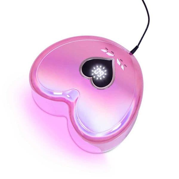 High Power 96W RED Light LED Nail Lamp Heart Shape Gel UV Lamp Manicure Nail Polish Dryer Machine for Fast Drying All Gel Polish W250513