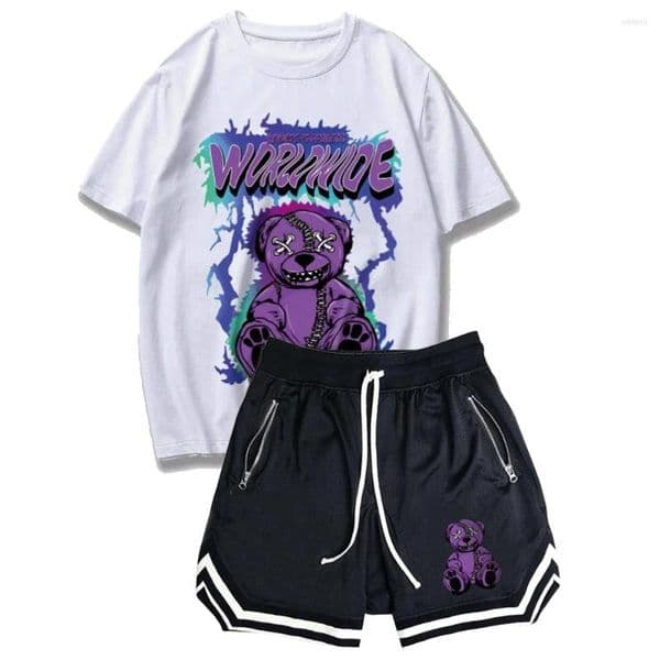 Men's Tracksuits T-shirt Shorts Casual Sets Women Summer Fashion Short Sleeve T Shirt Sweatpants Suit Sportswear Outdoor Street 2-piece Set