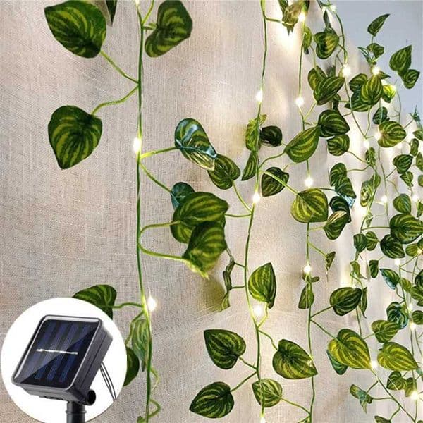 LED Fairy Lights Outdoor Garland Decoration Garden Light Christmas Wedding Party Decoration Solar Artificial Leaf Light String Z250514