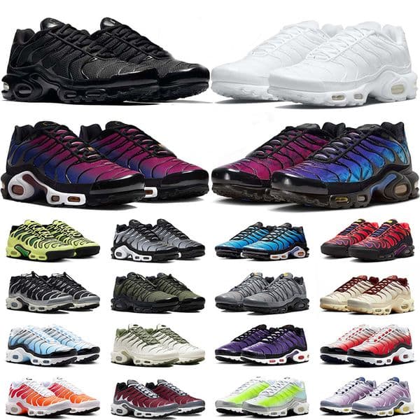 Tn Plus 3 Running Shoes Outdoor Men Women Triple White Black Sky Blue Gradient Dusk Unity tns Plus Tennis Breathable Mens Trainers Sports Sneakers