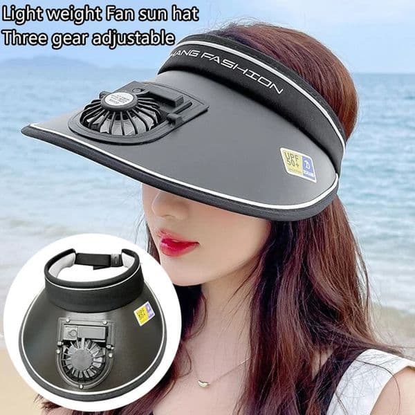 Breathable Cooling Fan Hat Sunscreen Fan Sun Visor Hat Fishing Hat Cooling Peaked Cap Hat Usb Charging Hat Fan For Sport Sunhat 250514