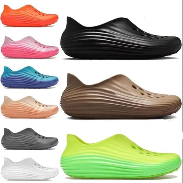 Men Women slides Slippers ReactX Rejuven8 Sliders Platform Sandals Triple Black Light Orewood Brown Khaki Mens Women Shoes