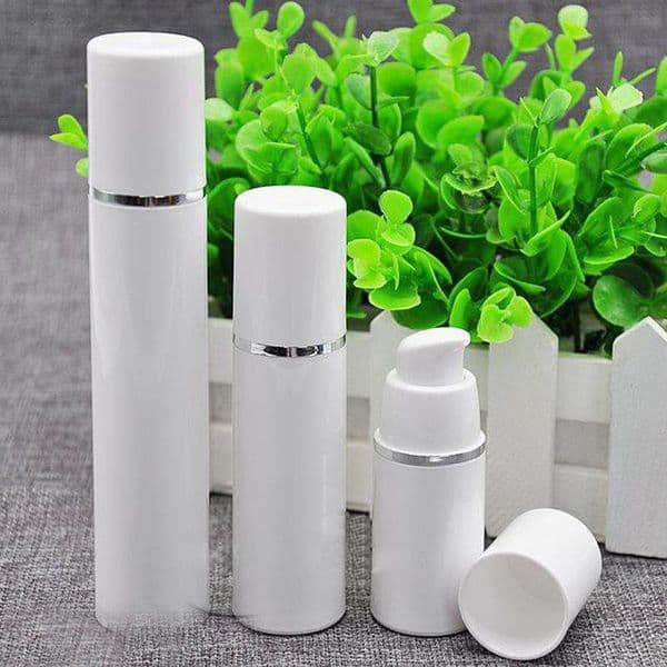 15ml 30ml 50ml High Quality White Airless Pump Bottle -Travel Refillable Cosmetic Skin Care Cream Dispenser, PP Lotion Packing Containe Eqld